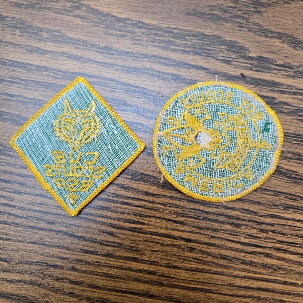 Vintage Cub Scouts BSA Boy Scouts of America Patches Lot of 2‎ Green - Picture 2 of 4